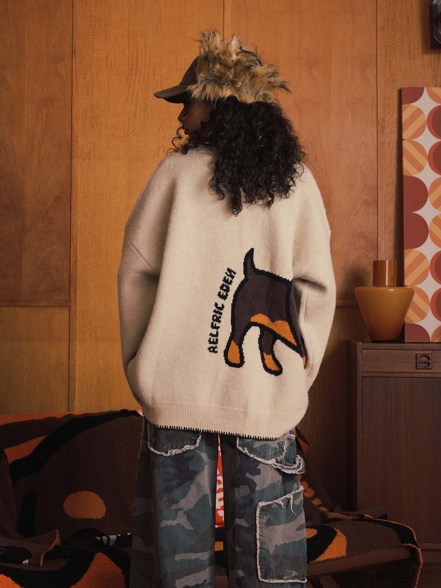 Aelfric Eden Hand Drawn Dachshund Jacquard Sweater-Limited Sale