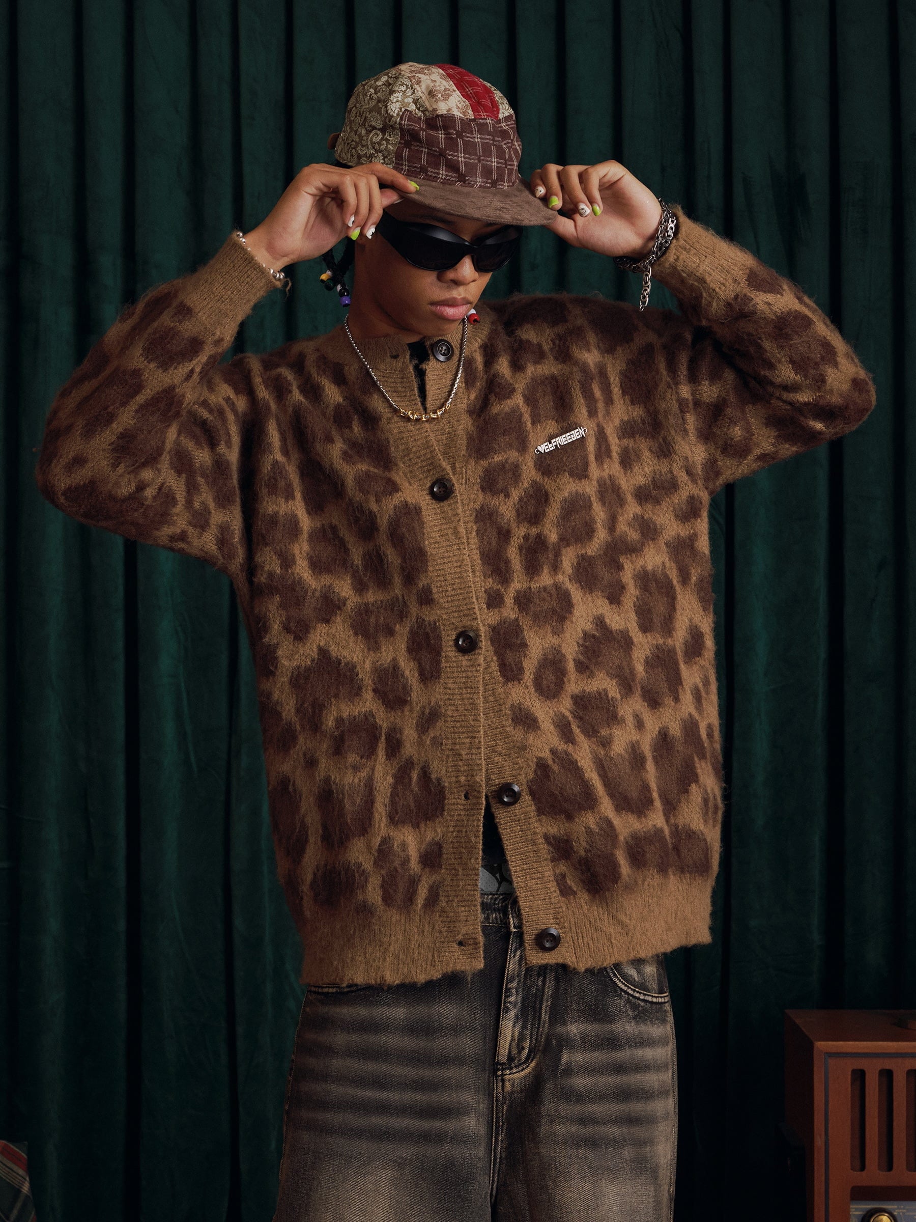 Aelfric Eden Leopard Graphic Cardigan-Limited Sale