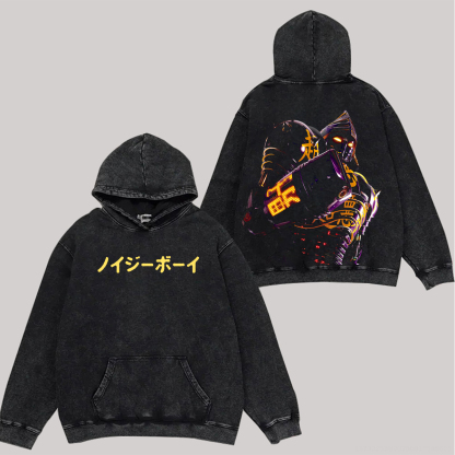Real Steel Noisy Boy Printed Unisex Washed T-Shirt/Hoodie-Limited Sale
