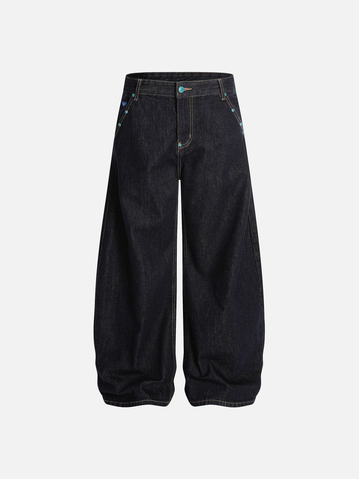 Aelfric Eden Baggy Barrel Rivet Raw Jeans-Limited Sale