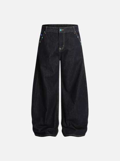 Aelfric Eden Baggy Barrel Rivet Raw Jeans-Limited Sale