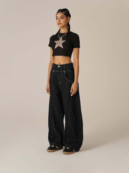Aelfric Eden Wrinkle Baggy Barrel Jeans-Limited Sale