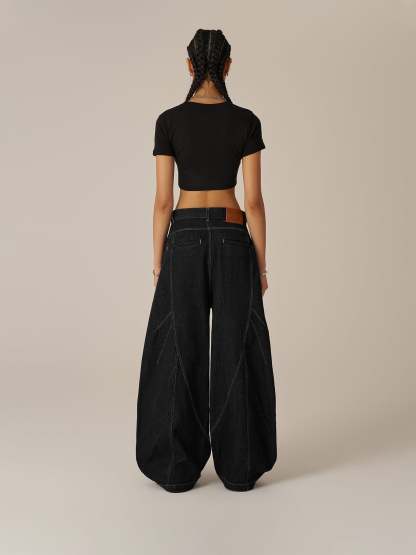 Aelfric Eden Wrinkle Baggy Barrel Jeans-Limited Sale