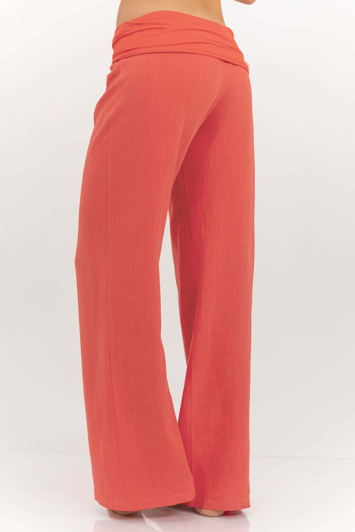 The Iconic Coral Foldover Pants-Limited Sale
