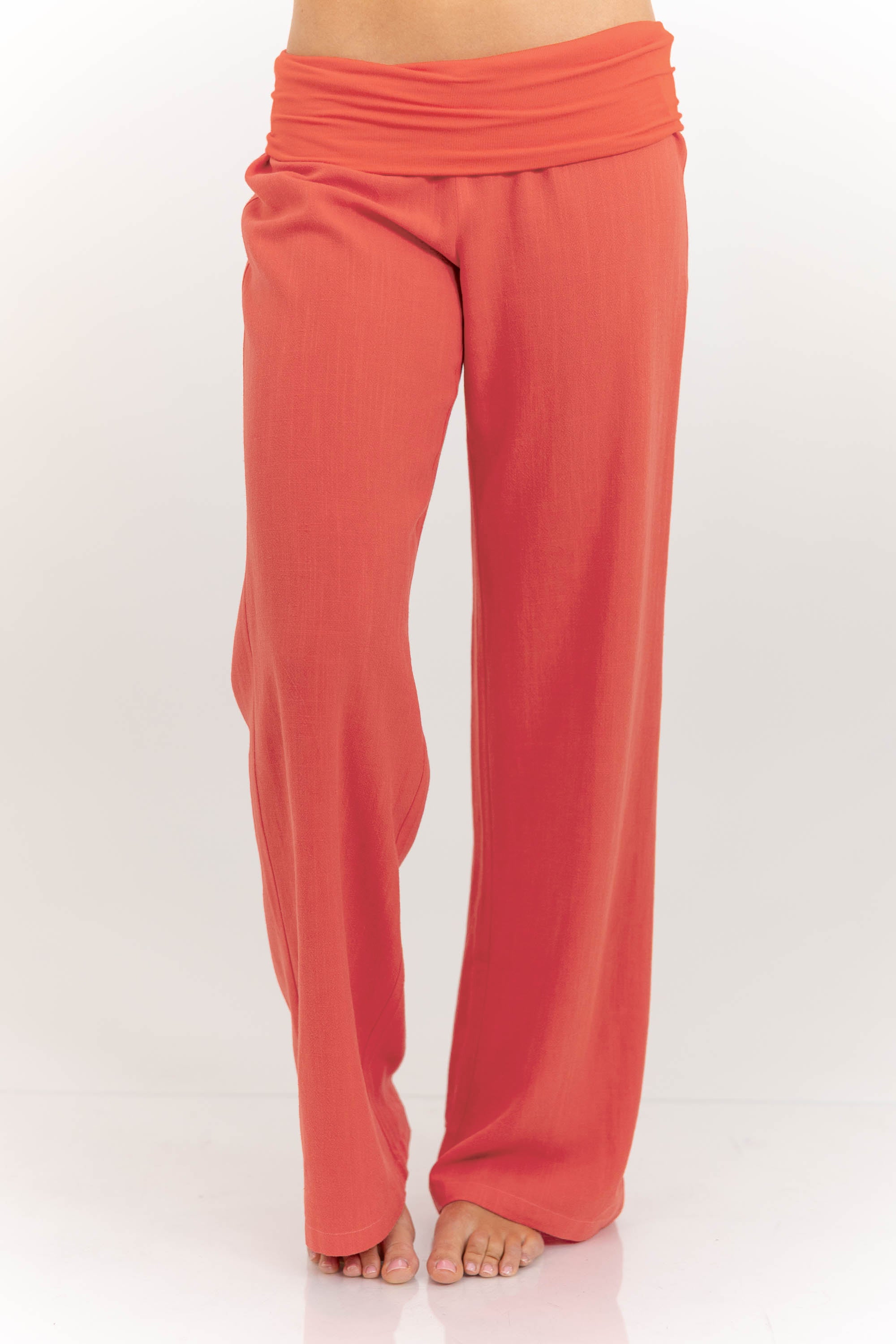 The Iconic Coral Foldover Pants-Limited Sale