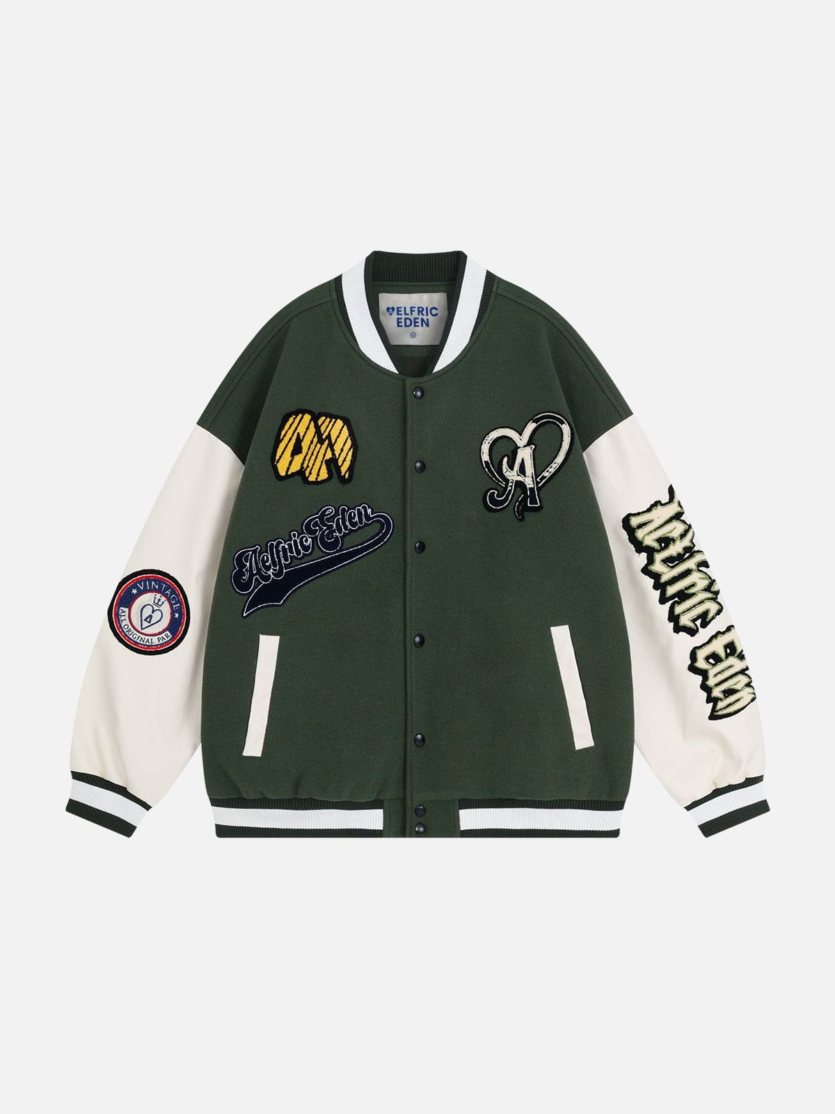 Aelfric Eden Towel Embroidery Badge Varsity Jacket-Limited Sale