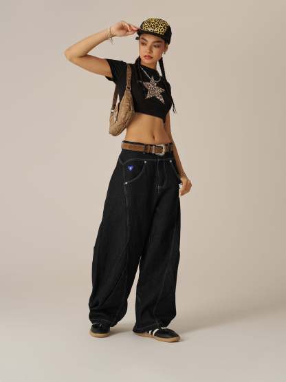 Aelfric Eden Wrinkle Baggy Barrel Jeans-Limited Sale