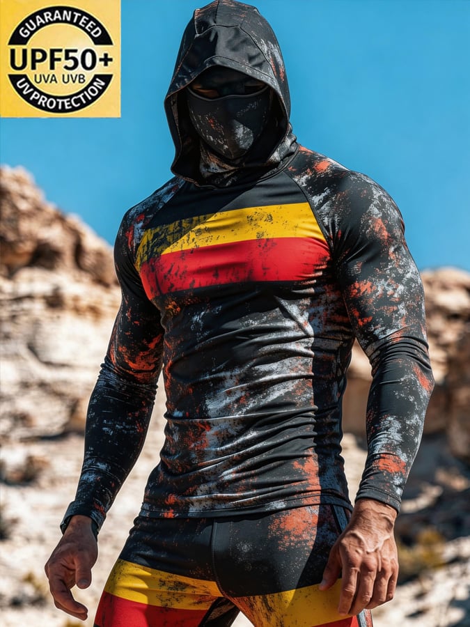 Men's Outdoor Sun Protection Breathable Cool Hooded Sun Protection Long-Sleeved Top-Limited Sale