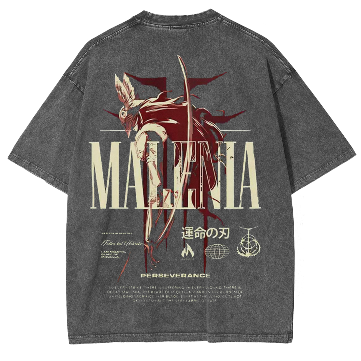 Cursed Goddess Back Elden Ring Vintage Washed Unisex T-Shirt-Limited Sale