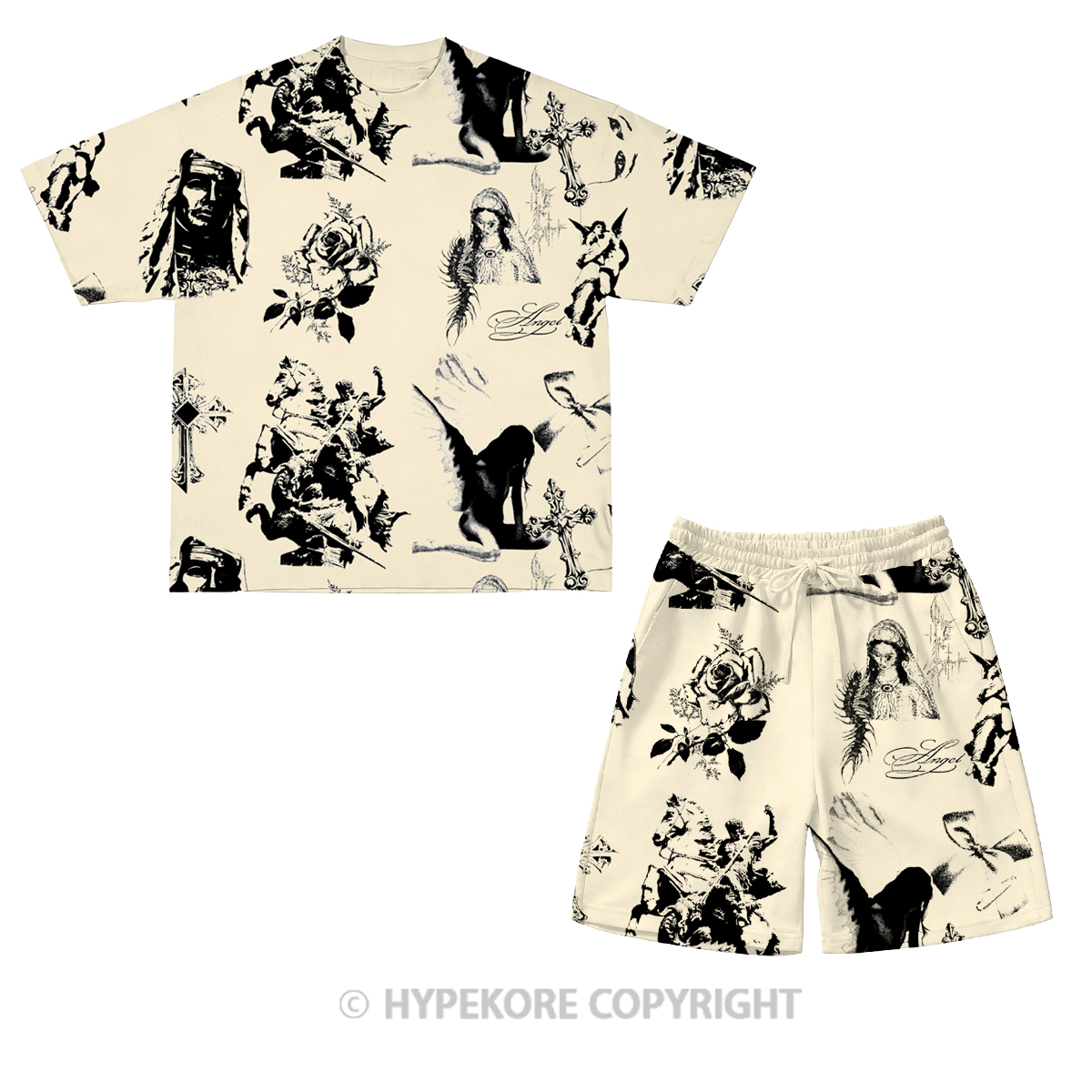 Baldwin IV Retro Print Short-Sleeve Set-Limited Sale