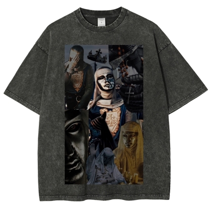 Baldwin IV Vintage Unisex Fit Washed T-Shirt 2509009128-Limited Sale