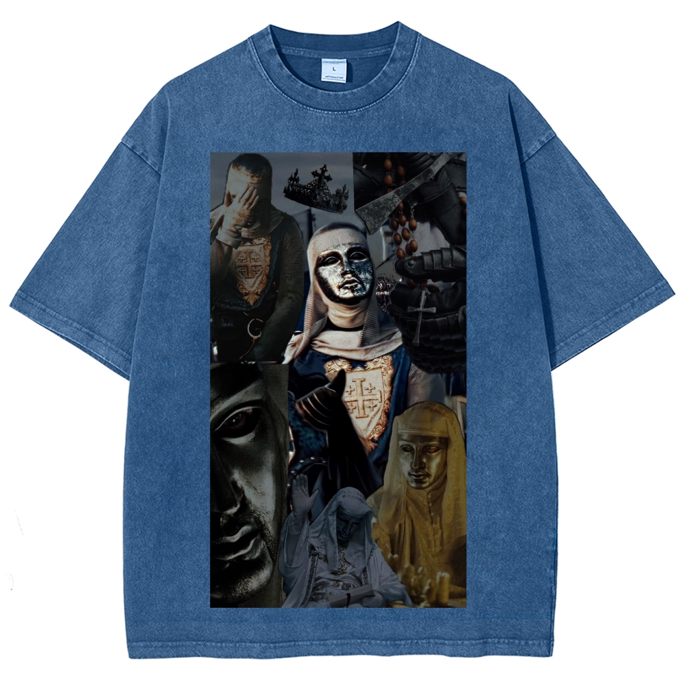 Baldwin IV Vintage Unisex Fit Washed T-Shirt 2509009128-Limited Sale