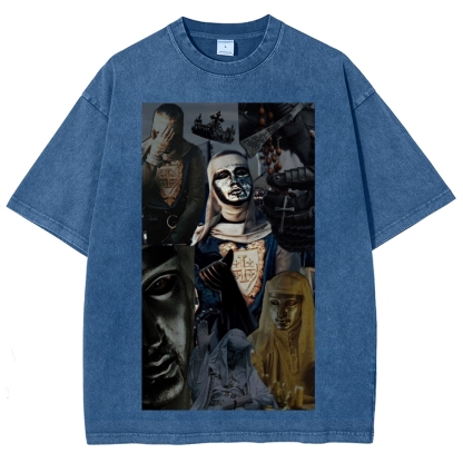 Baldwin IV Vintage Unisex Fit Washed T-Shirt 2509009128-Limited Sale