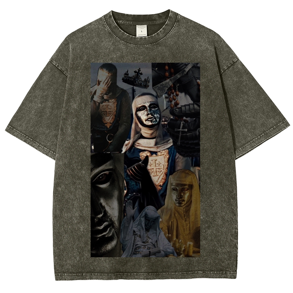 Baldwin IV Vintage Unisex Fit Washed T-Shirt 2509009128-Limited Sale