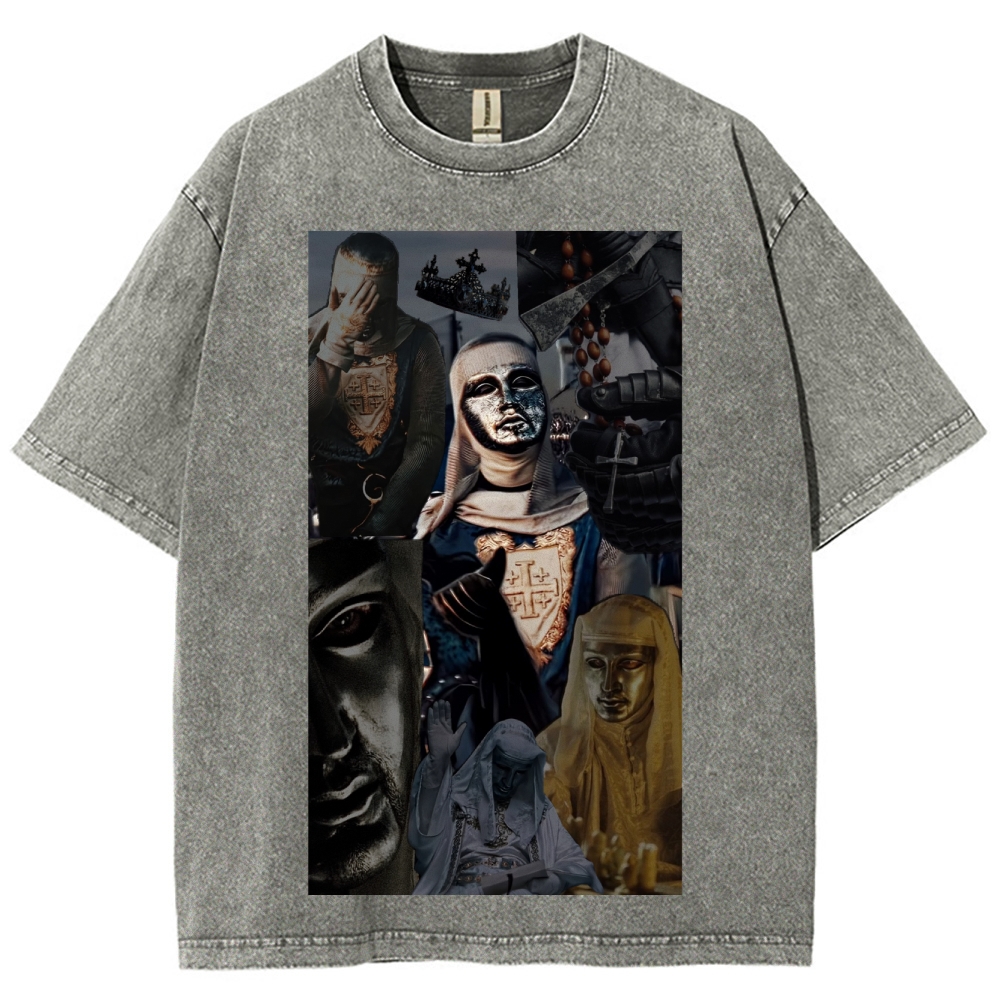 Baldwin IV Vintage Unisex Fit Washed T-Shirt 2509009128-Limited Sale