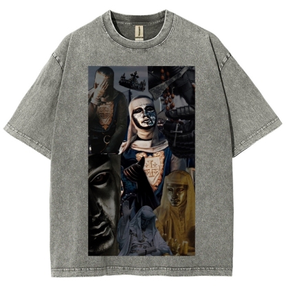 Baldwin IV Vintage Unisex Fit Washed T-Shirt 2509009128-Limited Sale