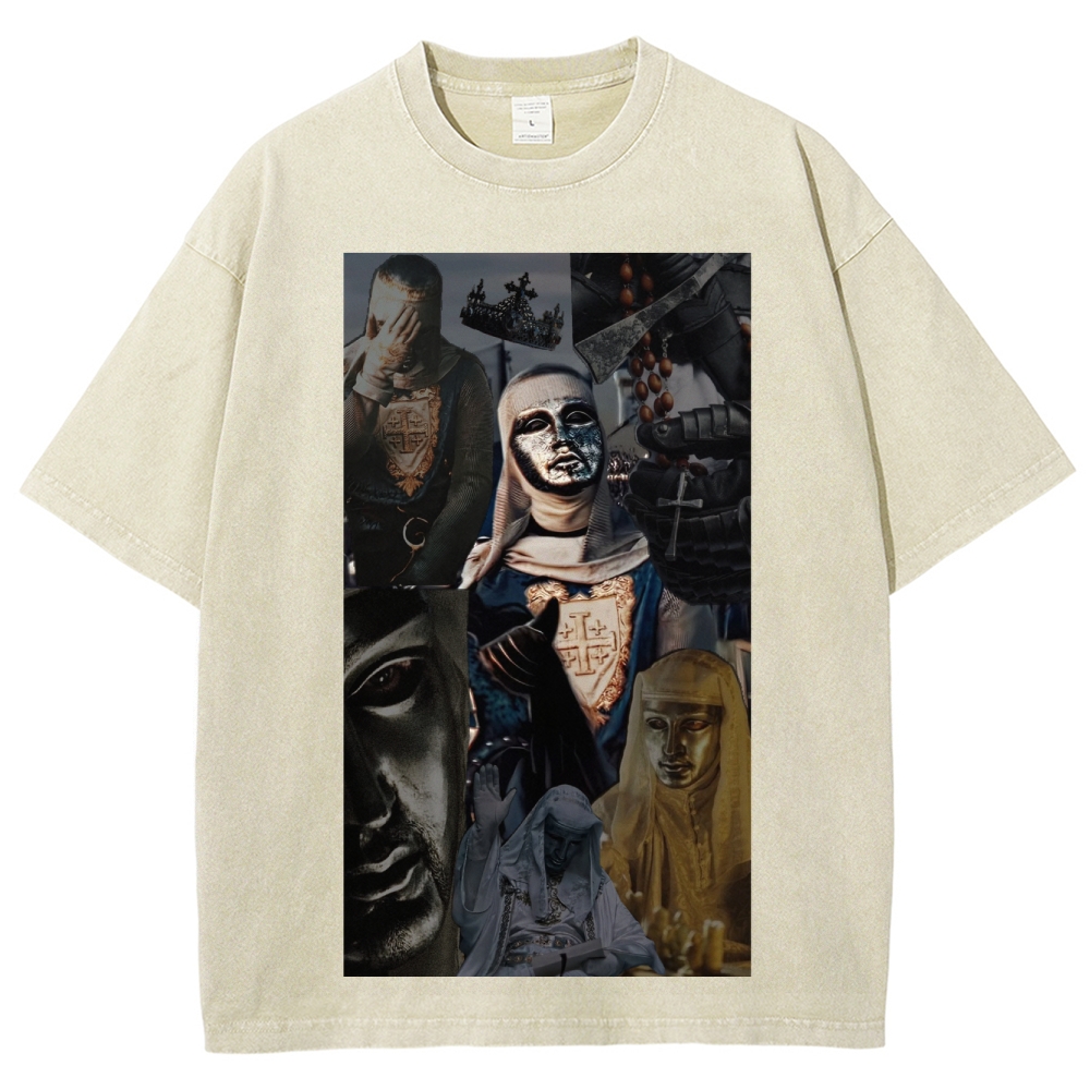 Baldwin IV Vintage Unisex Fit Washed T-Shirt 2509009128-Limited Sale