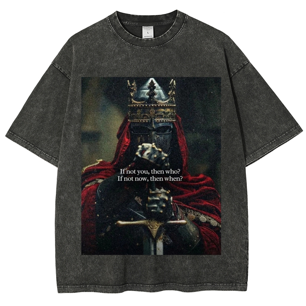 Baldwin IV Vintage Unisex Fit Washed T-Shirt 2509009150-Limited Sale