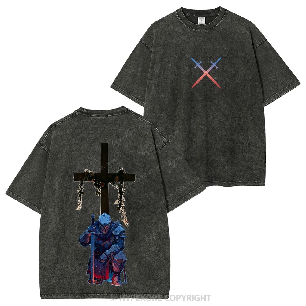 Templar Knights Washed T-shirt-Limited Sale