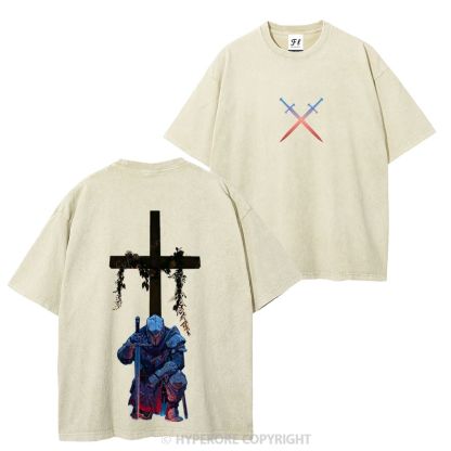 Templar Knights Washed T-shirt-Limited Sale