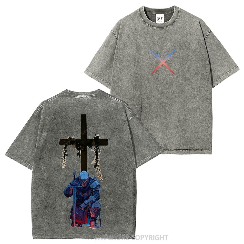 Templar Knights Washed T-shirt-Limited Sale
