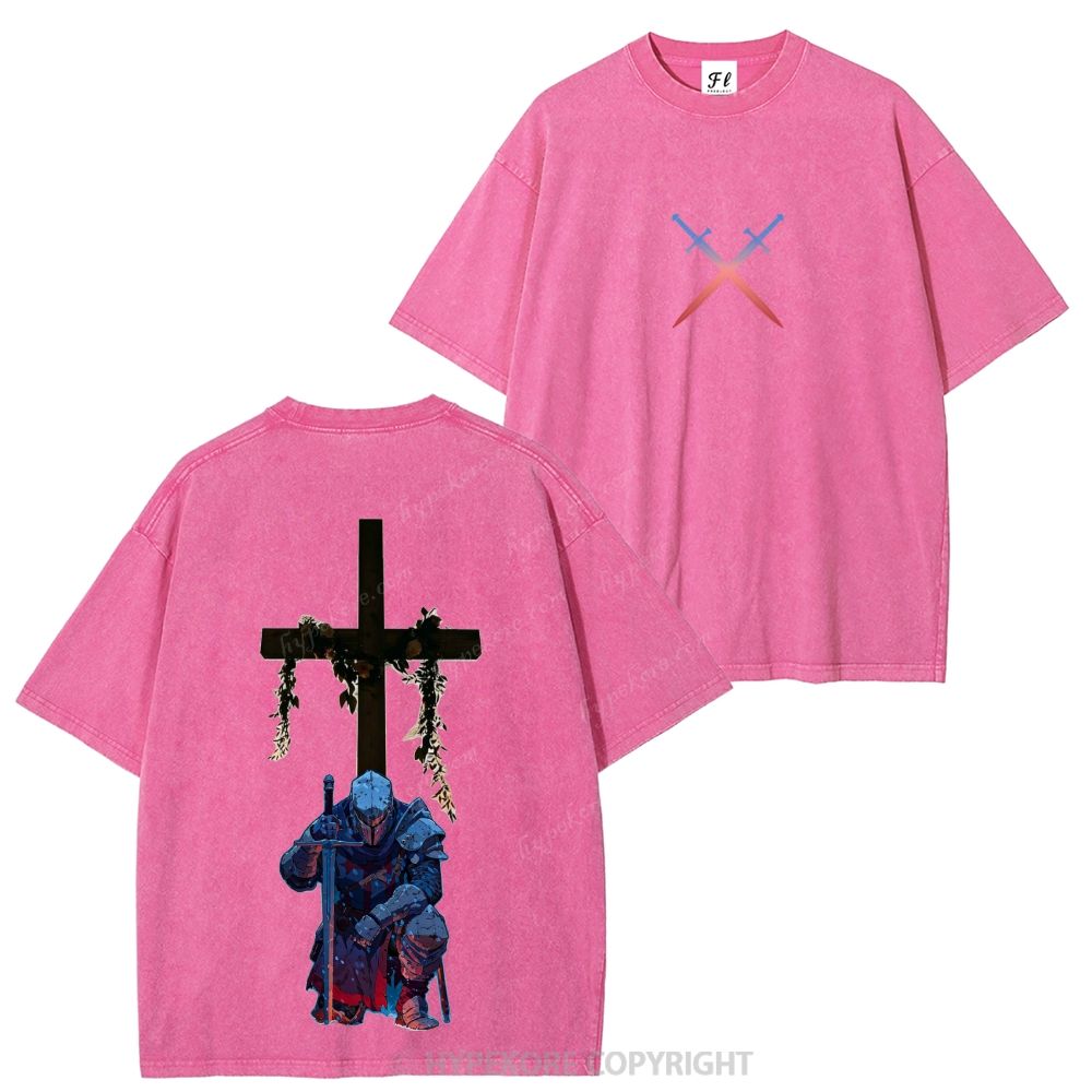 Templar Knights Washed T-shirt-Limited Sale