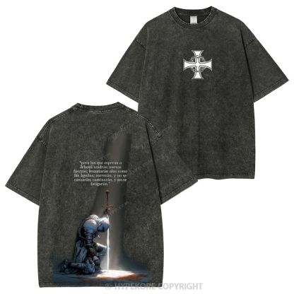 Templar Knights Washed T-shirt-Limited Sale