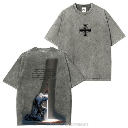 Templar Knights Washed T-shirt-Limited Sale