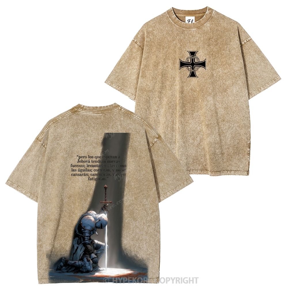 Templar Knights Washed T-shirt-Limited Sale