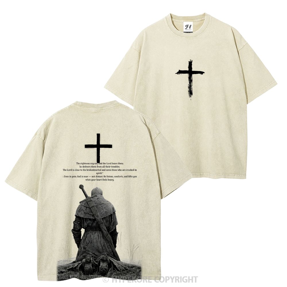 Templar Knights Washed T-shirt-Limited Sale