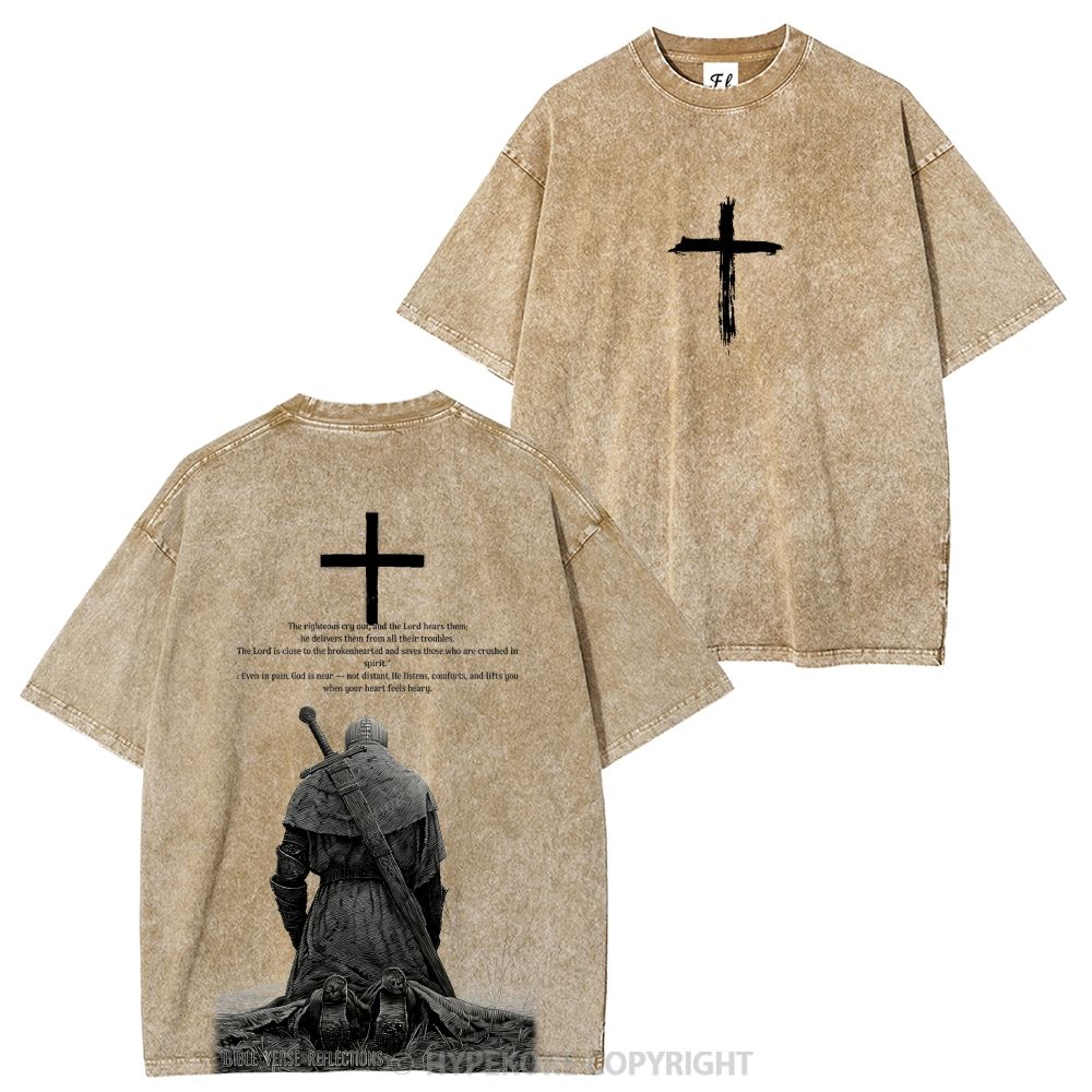 Templar Knights Washed T-shirt-Limited Sale