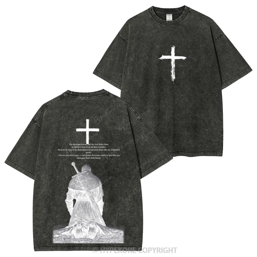 Templar Knights Washed T-shirt-Limited Sale