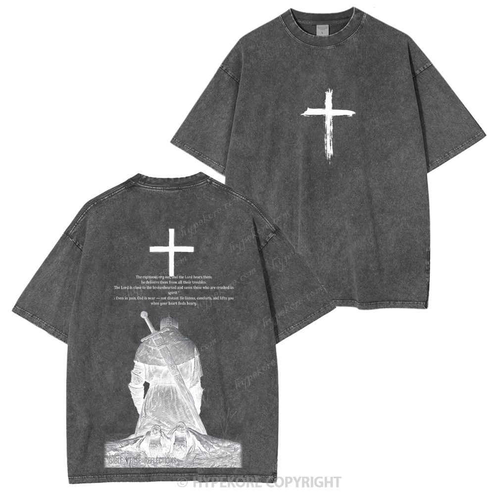 Templar Knights Washed T-shirt-Limited Sale