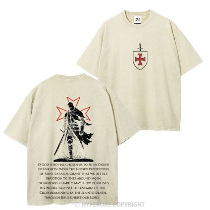 Templar Knights Washed T-shirt-Limited Sale