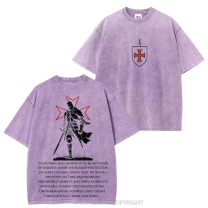 Templar Knights Washed T-shirt-Limited Sale