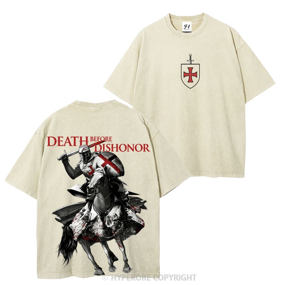 Templar Knights Washed T-shirt-Limited Sale