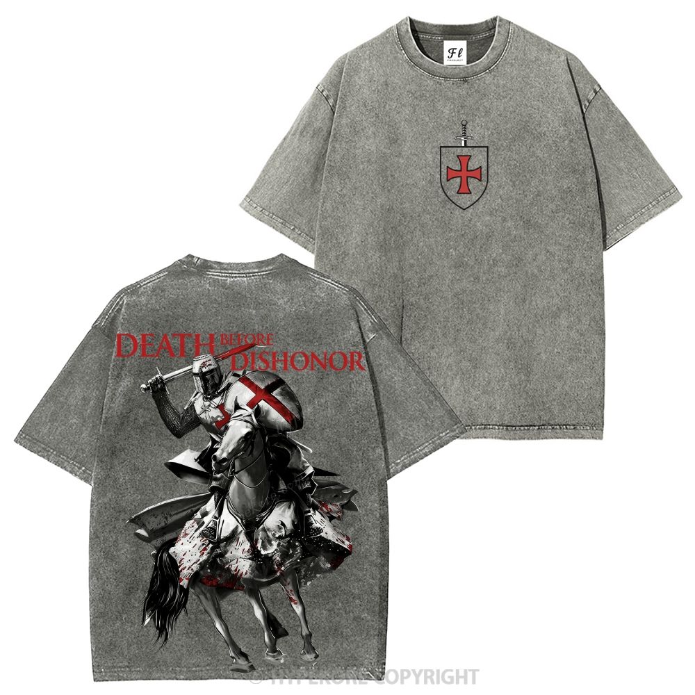 Templar Knights Washed T-shirt-Limited Sale