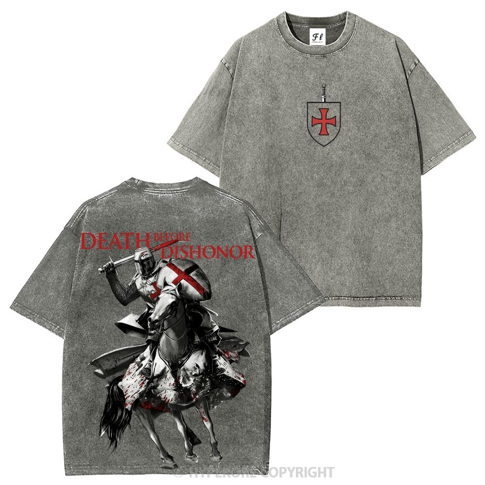 Templar Knights Washed T-shirt-Limited Sale