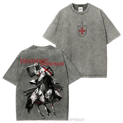 Templar Knights Washed T-shirt-Limited Sale