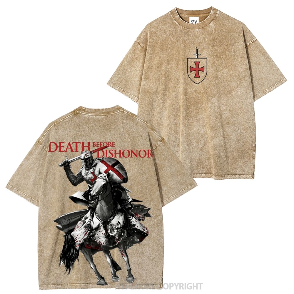 Templar Knights Washed T-shirt-Limited Sale