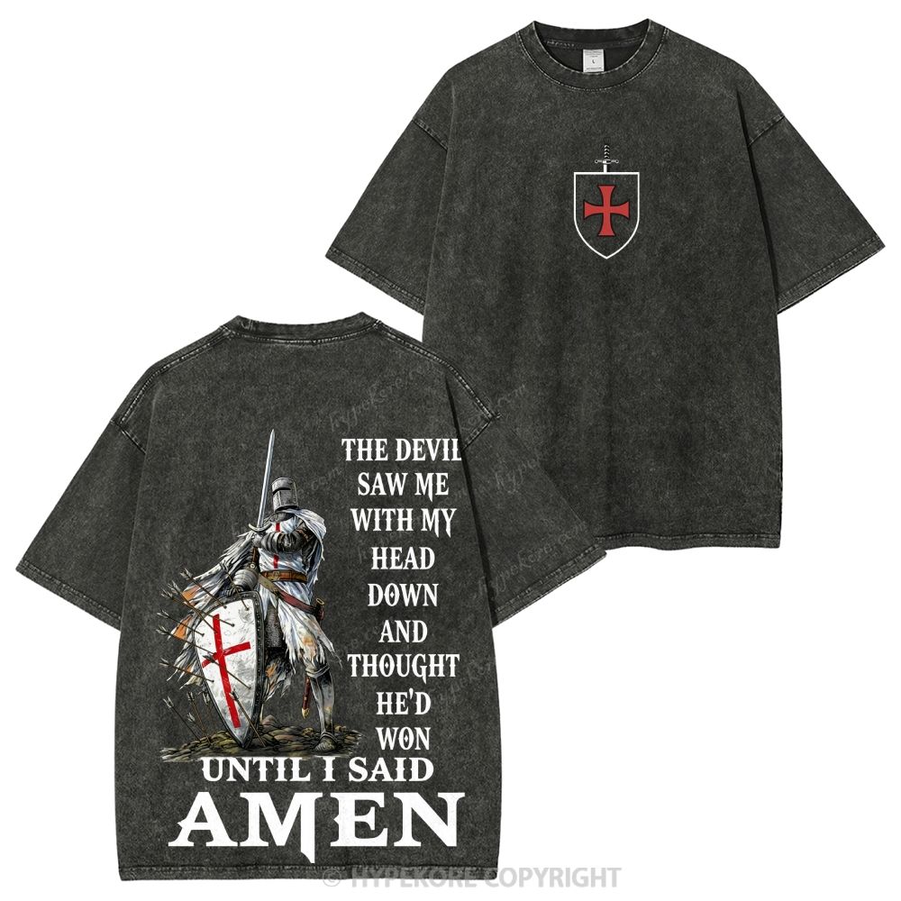Templar Knights Washed T-shirt-Limited Sale