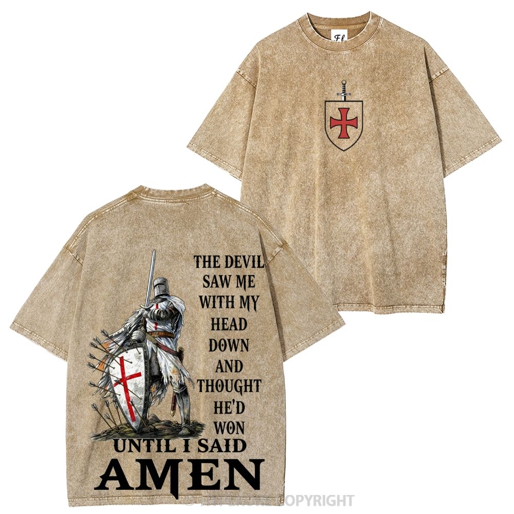 Templar Knights Washed T-shirt-Limited Sale