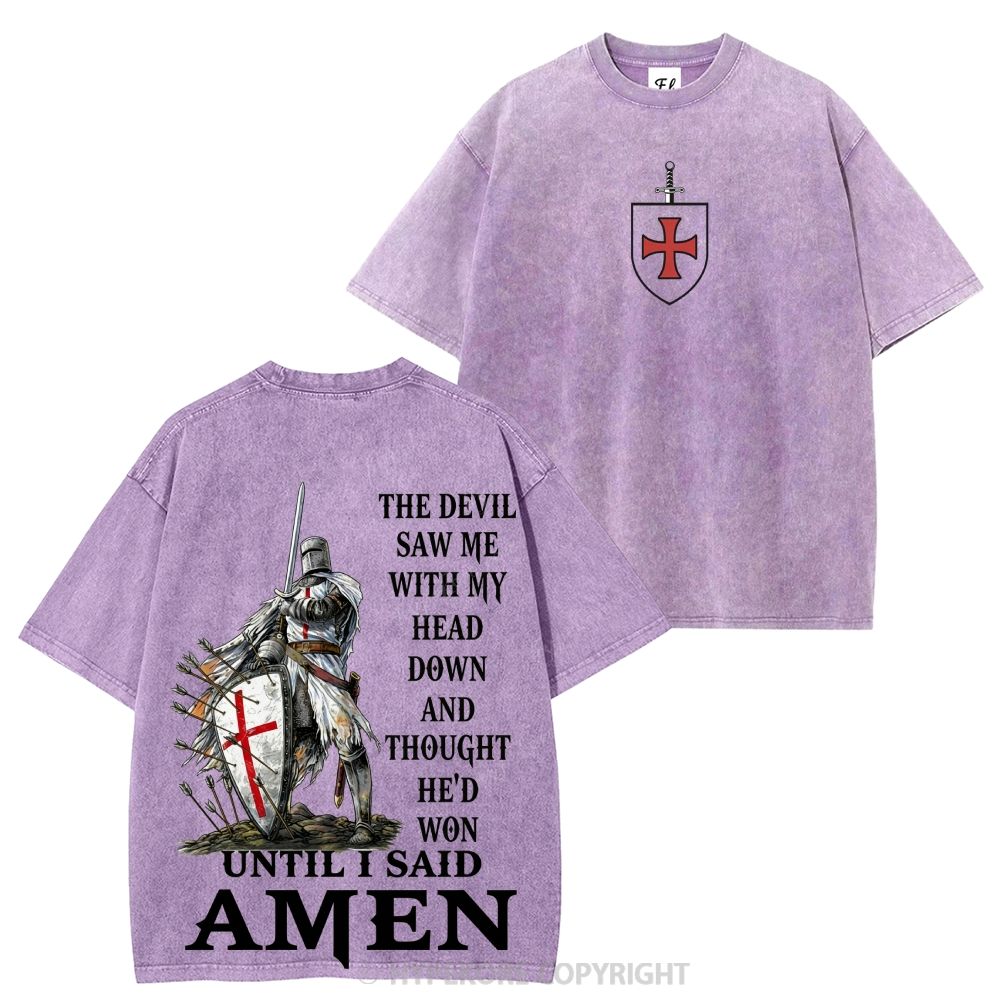 Templar Knights Washed T-shirt-Limited Sale
