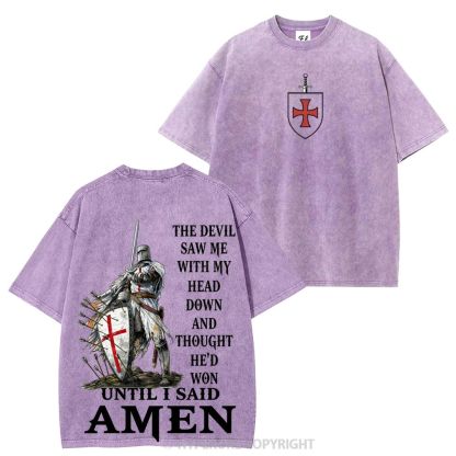 Templar Knights Washed T-shirt-Limited Sale
