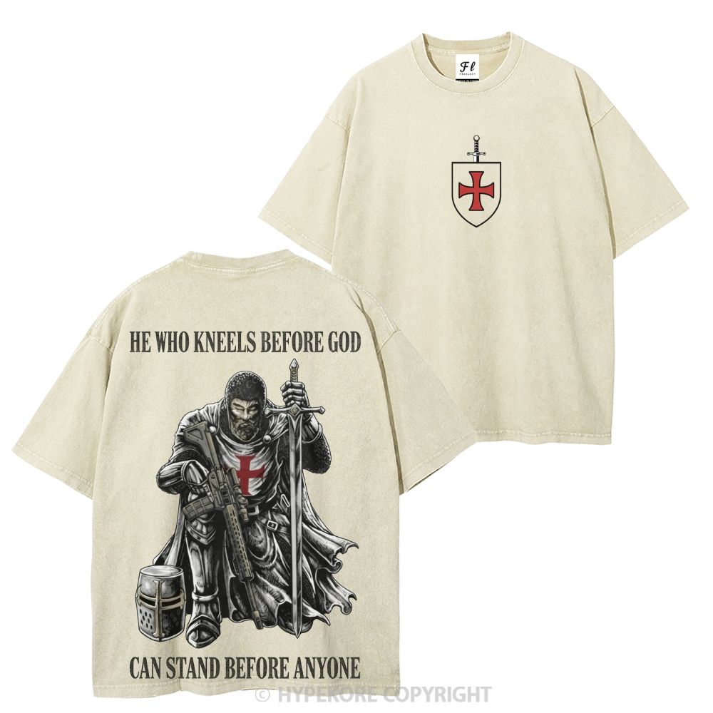 Templar Knights Washed T-shirt-Limited Sale