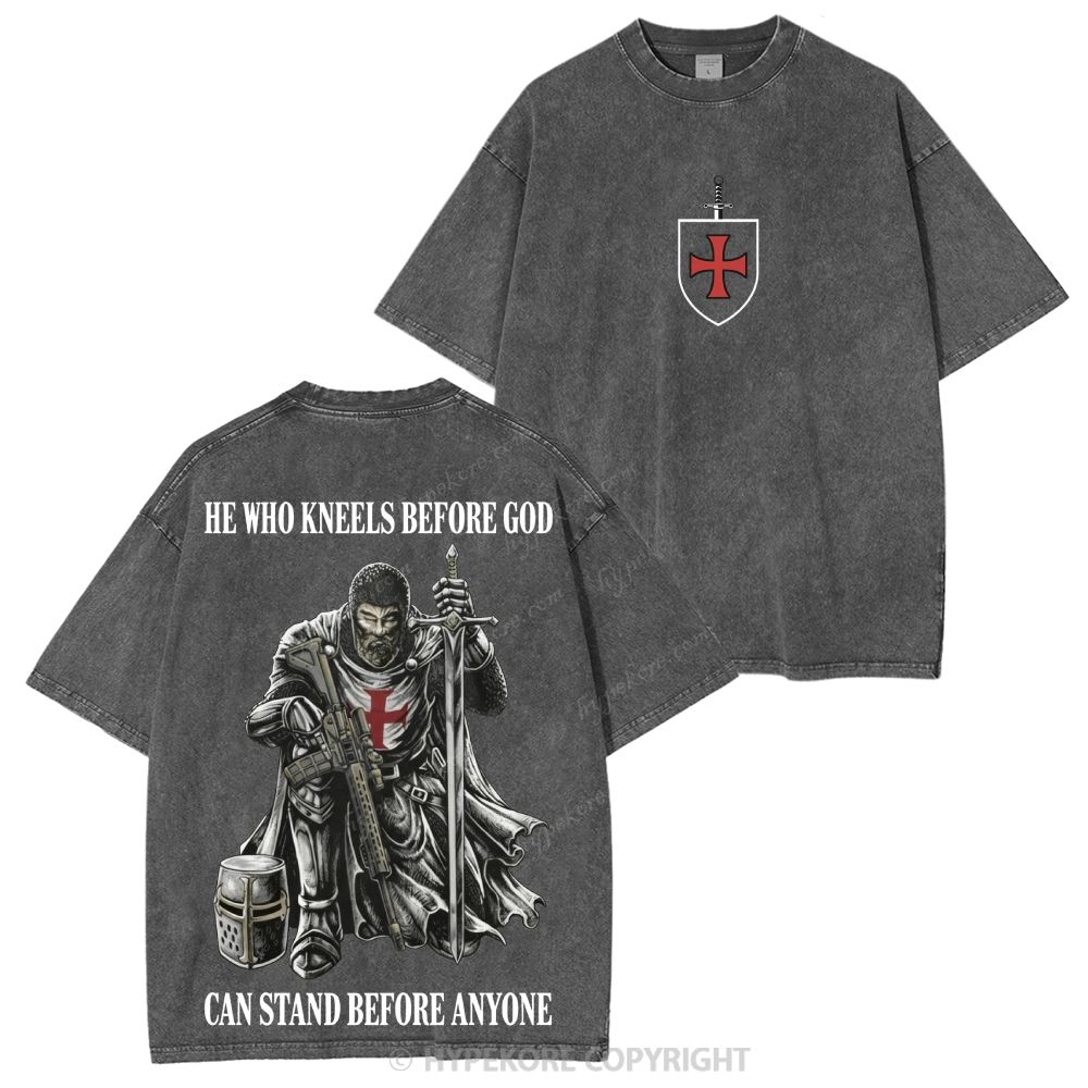 Templar Knights Washed T-shirt-Limited Sale