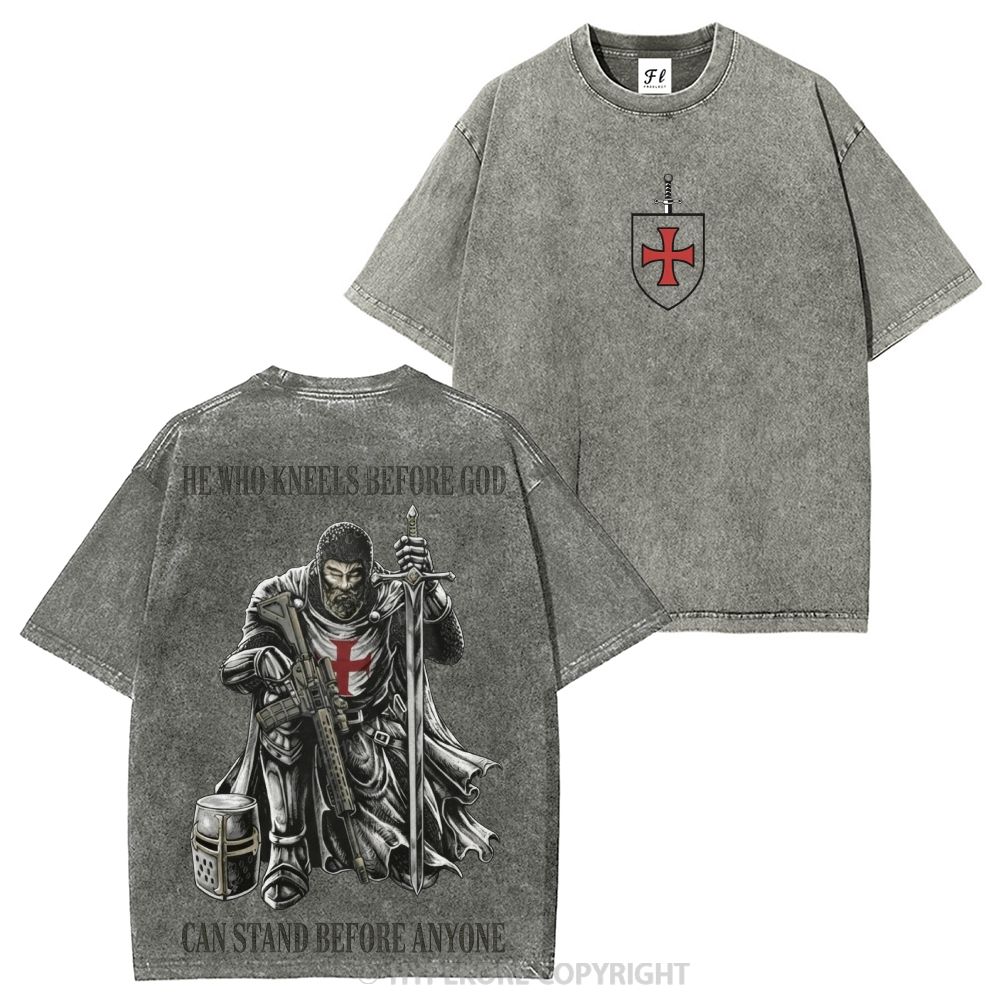 Templar Knights Washed T-shirt-Limited Sale