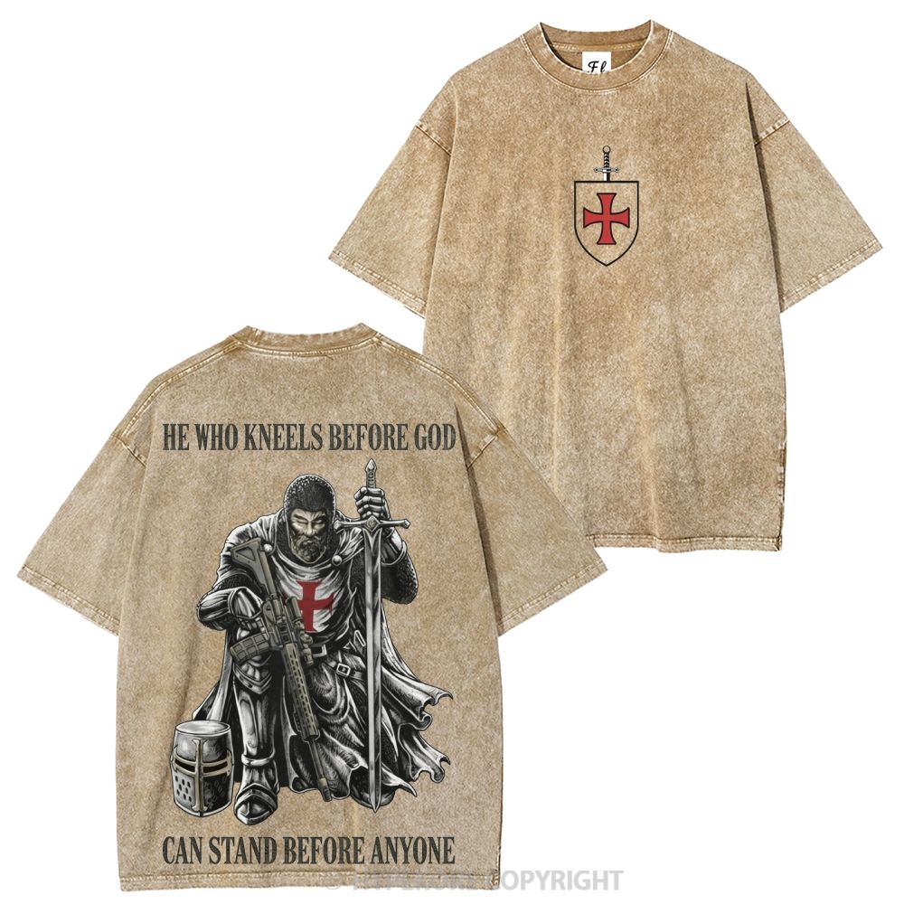 Templar Knights Washed T-shirt-Limited Sale