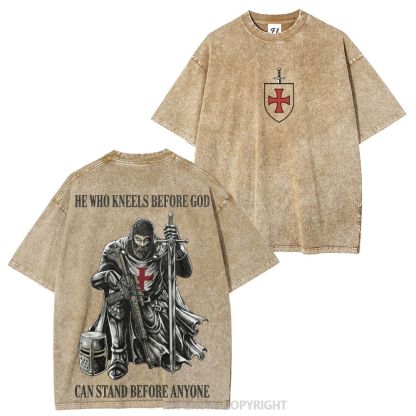 Templar Knights Washed T-shirt-Limited Sale