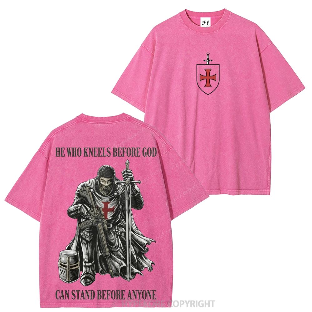 Templar Knights Washed T-shirt-Limited Sale